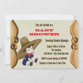 Kleine Cowboy Baby shower Kaart (Achterkant)