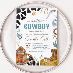 Kleine Cowboy Baby shower Kaart