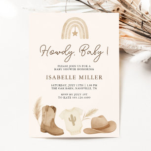 Kleine Cowboy Baby shower Kaart