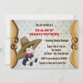 Kleine Cowboy Baby shower Kaart (Achterkant)