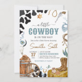 Kleine Cowboy Baby shower Kaart (Voorkant)