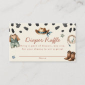 Kleine Cowboy baby shower luier loterij kaarten (Voorkant)
