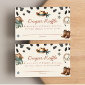 Kleine Cowboy baby shower luier loterij kaarten