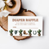 Kleine Cowboy Baby shower Luier Raffle Informatiekaartje