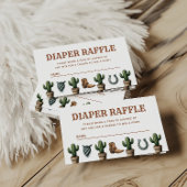Kleine Cowboy Baby shower Luier Raffle Informatiekaartje