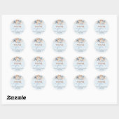 Kleine Cowboy Baby shower Ronde Sticker (Vel)