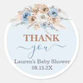 Kleine Cowboy Baby shower Ronde Sticker