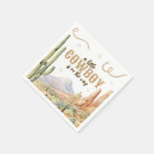 Kleine Cowboy Baby Shower Servetten (Hoek)