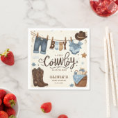 Kleine cowboy baby shower servetten (Insitu)