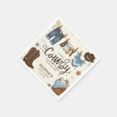 Kleine cowboy baby shower servetten (Hoek)