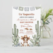 kleine cowboy babyfeest Vaquerito Viene Camino Kaart (Staand voorkant)