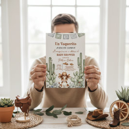 kleine cowboy babyfeest Vaquerito Viene Camino Kaart