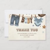 Kleine cowboy bedankkaart (Voorkant)