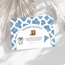 Kleine Cowboy Blauwe Koeienprint Luiers Verloting