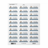 Kleine Cowboy Blauwe Polka Dots Etiket (Full Sheet)