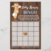 Kleine Cowboy Blue Baby shower Bingo Game Card Flyer (Voorkant)