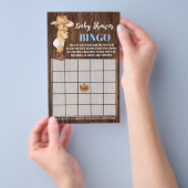 Kleine Cowboy Blue Baby shower Bingo Game Card Flyer (Hand)