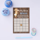 Kleine Cowboy Blue Baby shower Bingo Game Card Flyer (Enkel)
