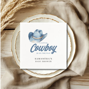 Kleine Cowboy Blue Western Boy Baby Shower  Servet