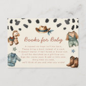 Kleine Cowboy Boeken voor Baby Boy Shower Informatiekaartje (Voorkant)