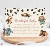 Kleine Cowboy Boeken voor Baby Boy Shower Informatiekaartje