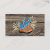 Kleine Cowboy Bootie Baby shower Luier Raffle Enc Informatiekaartje (Achterkant)