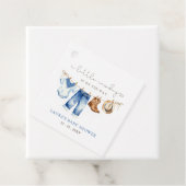 Kleine Cowboy Boy Baby shower Bedankjes Labels (In situ)