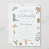 Kleine Cowboy Boy Baby shower Kaart (Voorkant)