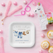 Kleine Cowboy Boy Baby shower Papieren Bordje (Feest)