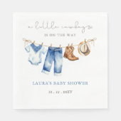 Kleine Cowboy Boy Baby shower Servet (Voorkant)