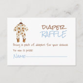Kleine Cowboy Bruine Kleding West Diaper Raffle Informatiekaartje (Voorkant)