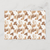 Kleine Cowboy Bruine Kleding West Diaper Raffle Informatiekaartje (Achterkant)