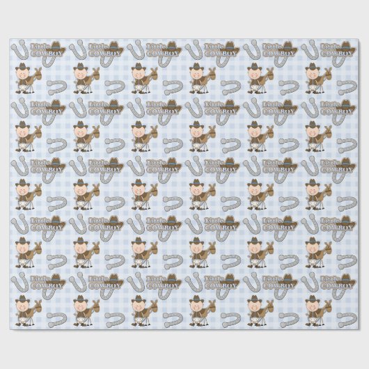 Kleine Cowboy Cadeaupapier (Vlak)
