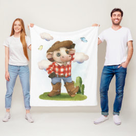 Kleine Cowboy Cute bull Fleece Deken