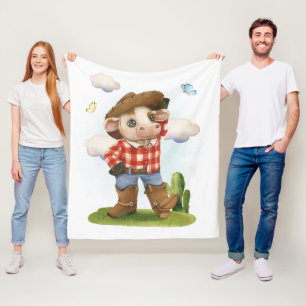 Kleine Cowboy Cute bull Fleece Deken