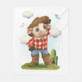 Kleine Cowboy Cute bull Fleece Deken (Voorkant)
