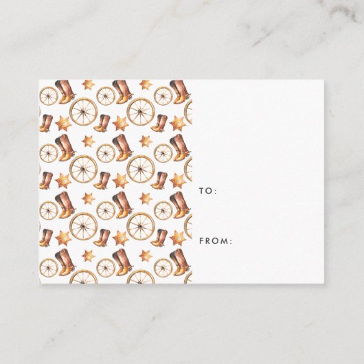 Kleine Cowboy | Display Douche Uitnodiging invoege Informatiekaartje (Achterkant)