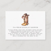 Kleine Cowboy | Display Douche Uitnodiging invoege Informatiekaartje (Voorkant)