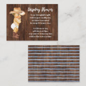 Kleine Cowboy-display Geen Baby shower met ompakke Informatiekaartje (Voorkant / Achterkant)