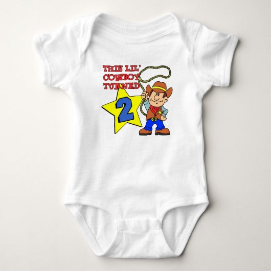 Kleine Cowboy draaide twee Romper (Voorkant)
