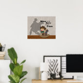 Kleine Cowboy Droom Wordart Poster (Thuiskantoor)