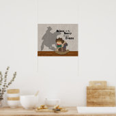 Kleine Cowboy Droom Wordart Poster (Keuken)