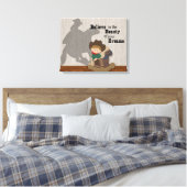 Kleine Cowboy Geloof in je dromen Canvas Afdruk (Insitu (Slaapkamer))