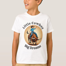 Kleine Cowboy Grote Dromen Stierrijder T-shirt