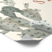 Kleine Cowboy is op weg jongen baby shower welkom Poster (Hoek)