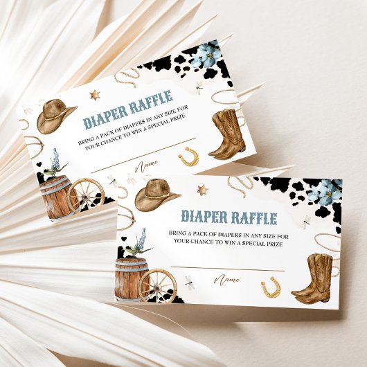Kleine Cowboy Luier Raffle Ticket Enclosure Kaart