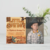 Kleine Cowboy met foto Kaart (Staand voorkant)