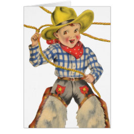 Kleine Cowboy met Lariat