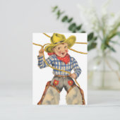 Kleine Cowboy met Lariat Briefkaart (Staand voorkant)