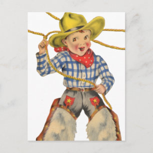 Kleine Cowboy met Lariat Briefkaart